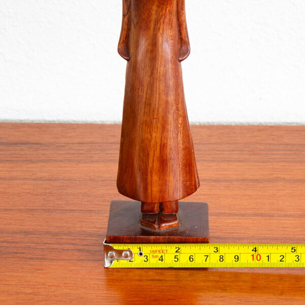 Hand Made Artisan Abstracted Woman Sculpture Carved Solid Walnut Studio Designed - Image 9