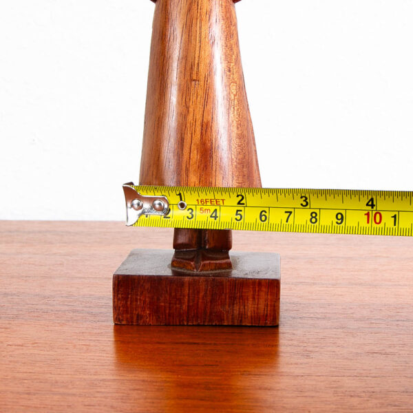 Hand Made Artisan Abstracted Woman Sculpture Carved Solid Walnut Studio Designed - Image 11