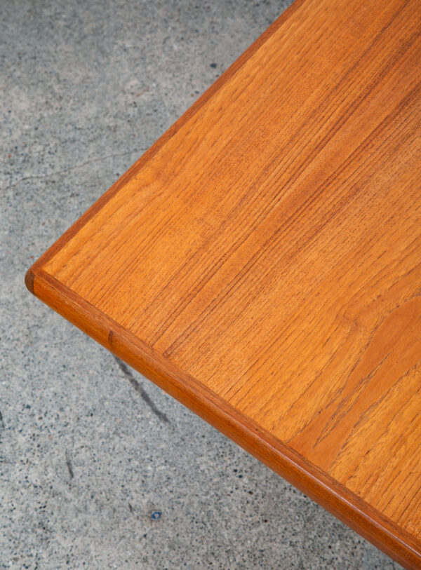Mid Century Danish Modern Coffee Table Mobler Surfboard Teak Denmark Refinished - Image 6