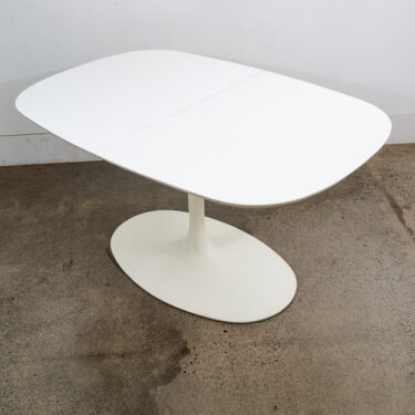 Mid Century Modern Dining Table Oval Tulip Burke Knoll Vintage Mcm Leaf x2