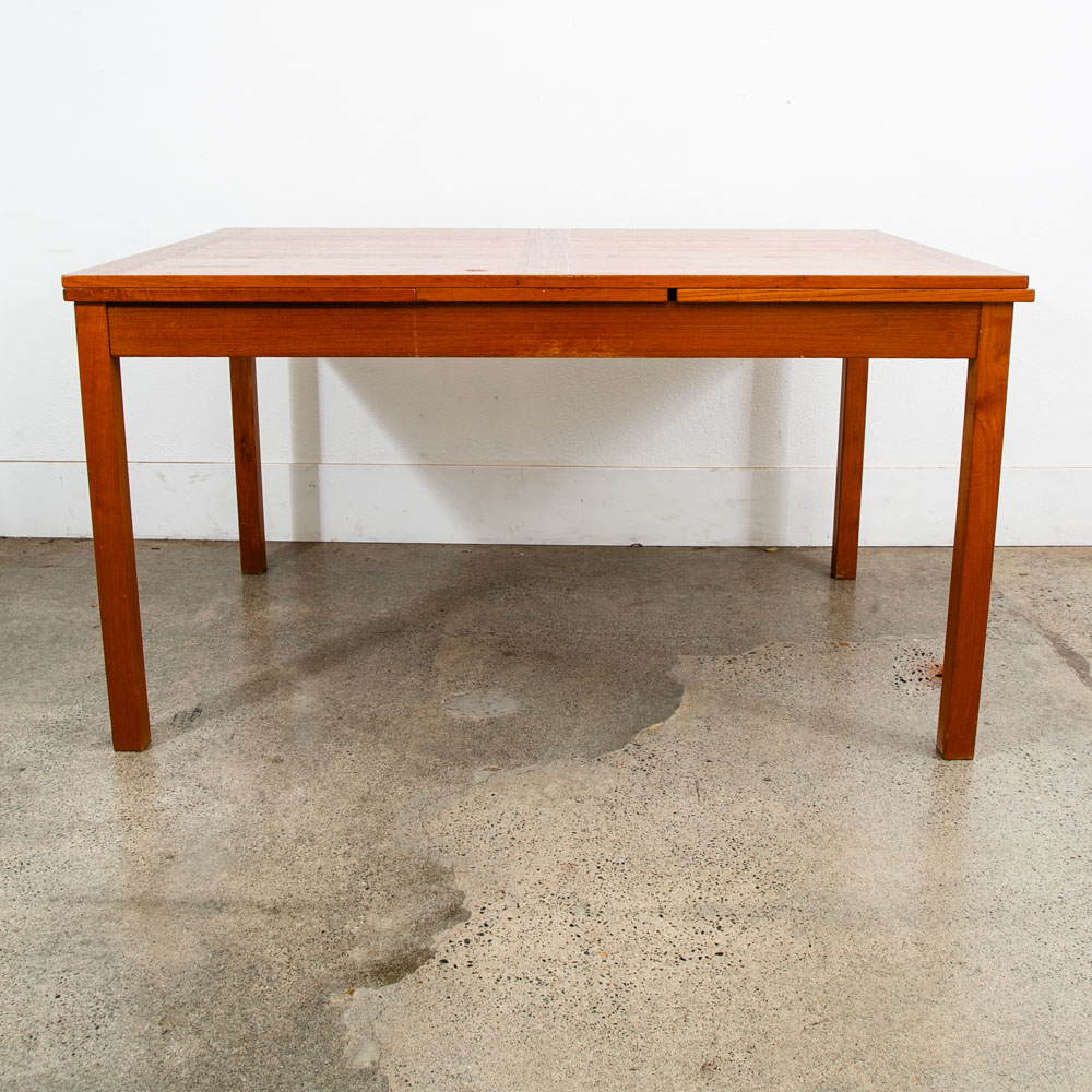 Mid Century Danish Modern Dining Table Teak Extension x2 Draw Leaf Denmark AM - Image 4