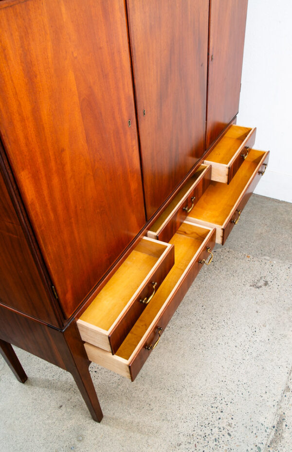 Mid Century Danish Modern Credenza Highboard Bar Sideboard Denmark Mcm Drawers - Image 9