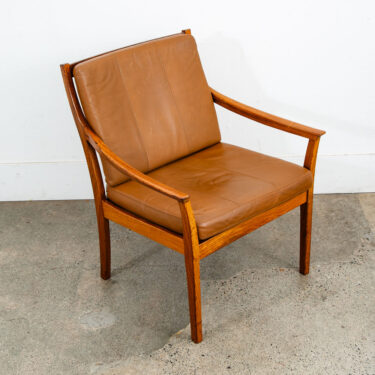Mid Century Danish Modern Lounge Chair Armchair Rosewood Kayser Vante Leather
