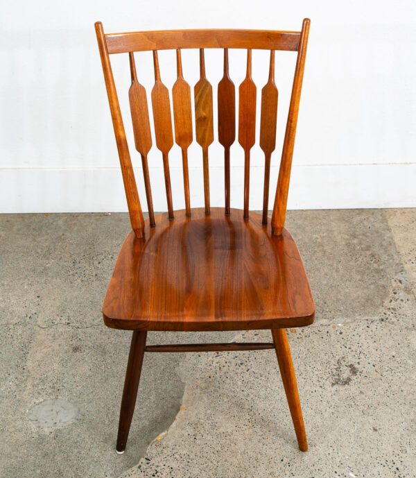 Mid Century Modern Dining Chairs 6 Drexel Centennial Kipp Stewart Solid Walnut - Image 6