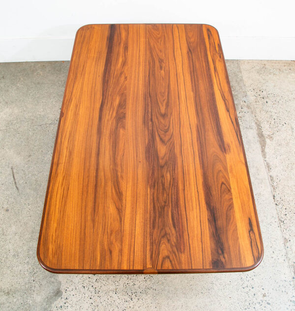 Mid Century Danish Modern Coffee Table Plinth Rosewood Rounded Rectangle Mobler - Image 10