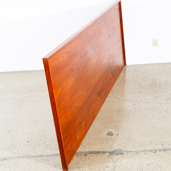 Mid Century Danish Modern Headboard Bed Frame Teak King Sz Rectangular Size Mcm - Image 3