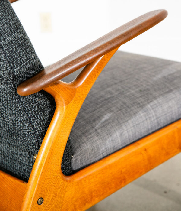 Mid Century Danish Modern Lounge Chair Recliner Christian Sorensen Teak Oak Mcm - Image 12