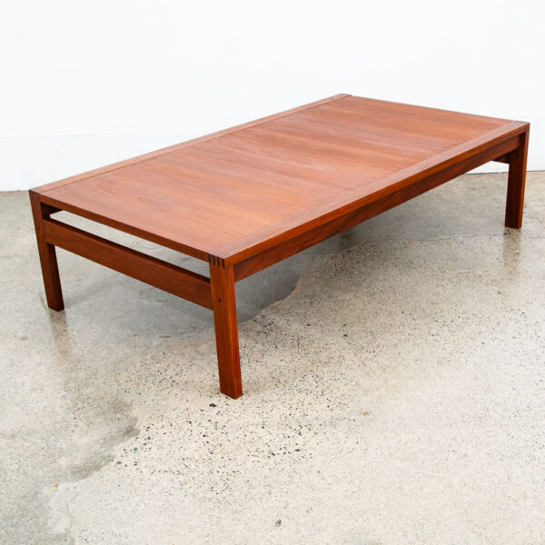 Mid Century Danish Modern Coffee Table Teak France Sons Rectangle Refinished - Image 3