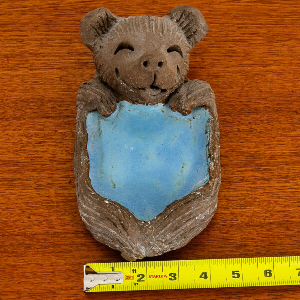 Art Pottery Earthenware Baby Bear Soap Dish Blue Margaret Hudson Studio Designed - Image 12
