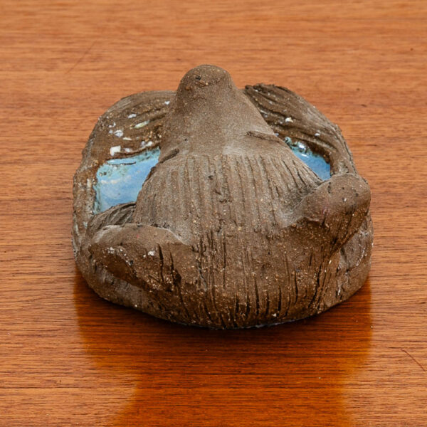 Art Pottery Earthenware Baby Bear Soap Dish Blue Margaret Hudson Studio Designed - Image 3