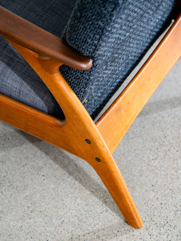 Mid Century Danish Modern Lounge Chair Recliner Christian Sorensen Teak Oak Mcm - Image 11
