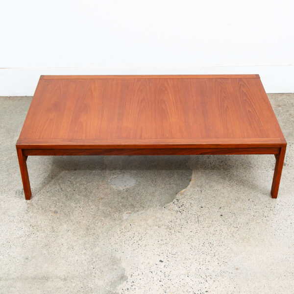 Mid Century Danish Modern Coffee Table Teak France Sons Rectangle Refinished - Image 7