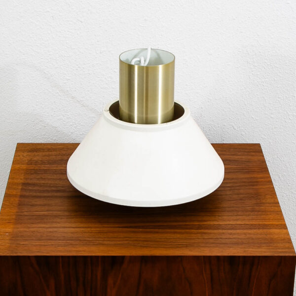 Mid Century Modern Fog & Morup Pendant Light White Round Jo Hammerborg Hanging - Image 10