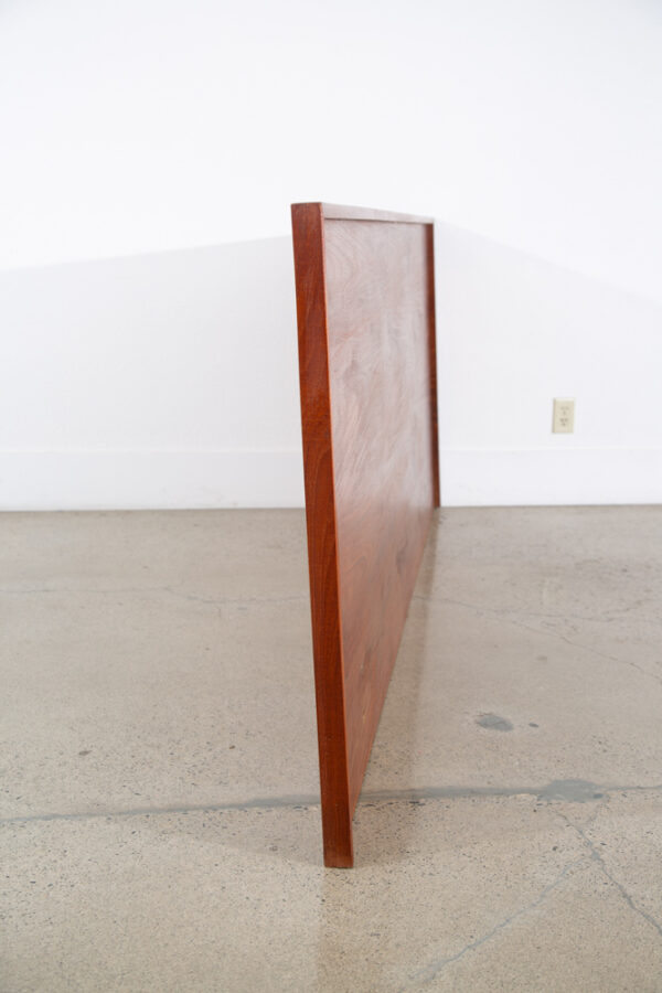 Mid Century Danish Modern Headboard Bed Frame Teak King Sz Rectangular Size Mcm - Image 4