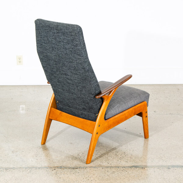 Mid Century Danish Modern Lounge Chair Recliner Christian Sorensen Teak Oak Mcm - Image 3