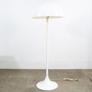 Mid century Modern Floor Lamp White Round Orb Vintage Knud Christensen Denmark