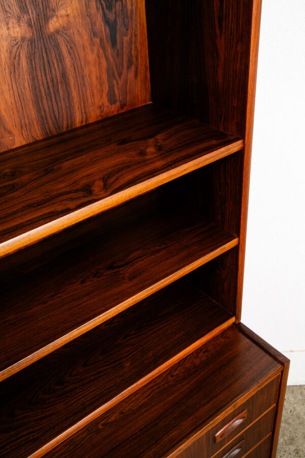 Mid Century Danish Modern Bookshelf Dresser Rosewood Credenza Kai Winding Drawer - Image 9
