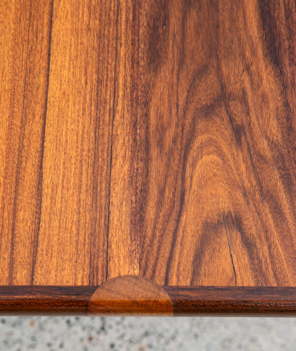 Mid Century Danish Modern Coffee Table Plinth Rosewood Rounded Rectangle Mobler - Image 9