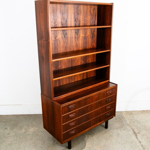 Mid Century Danish Modern Bookshelf Dresser Rosewood Credenza Kai Winding Drawer