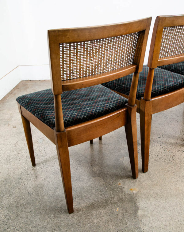 Mid Century Modern Dining Chairs 6 High Back Cane W/ 2 Armchairs Captain Set Mcm - Image 8
