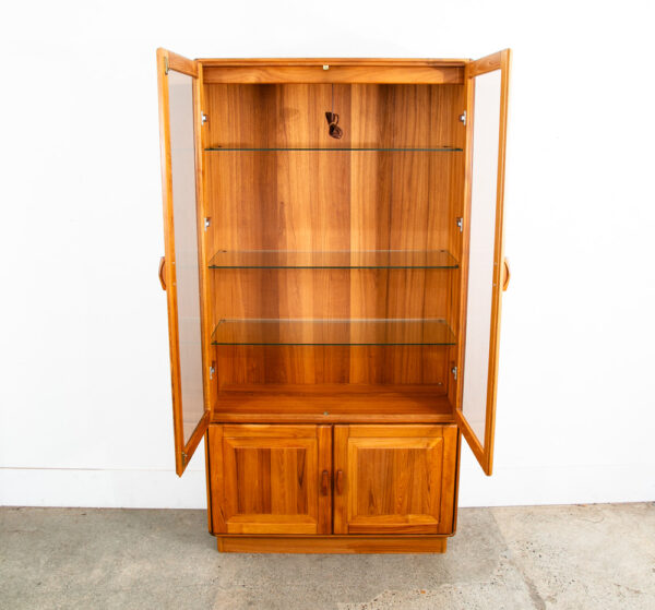 Mid Century Danish Modern Cabinet Uldum Mobler Hutch Credenza Display Teak Glass - Image 6