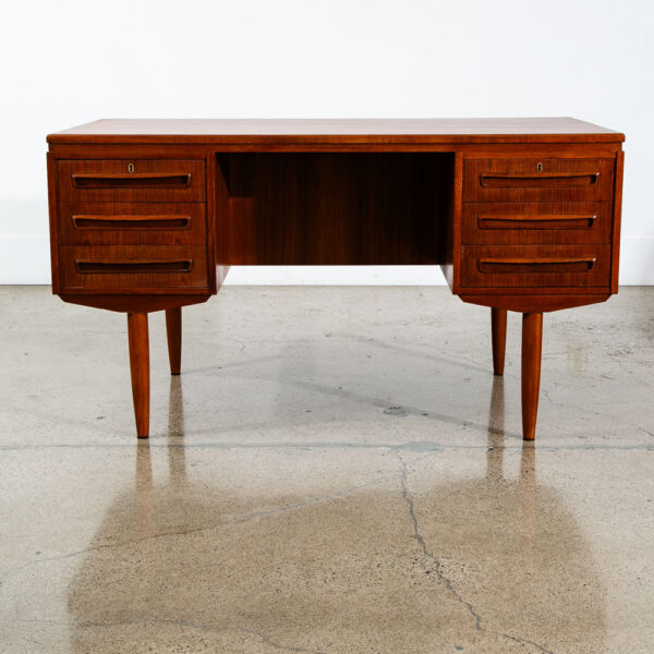Mid Century Danish Modern Desk Office Executive Teak J Svenstrup Bar Denmark - Image 2