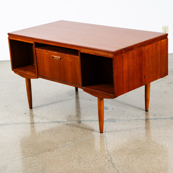 Mid Century Danish Modern Desk Office Executive Teak J Svenstrup Bar Denmark - Image 12