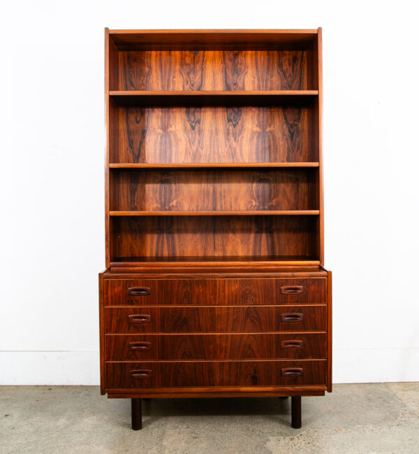 Mid Century Danish Modern Bookshelf Dresser Rosewood Credenza Kai Winding Drawer - Image 2