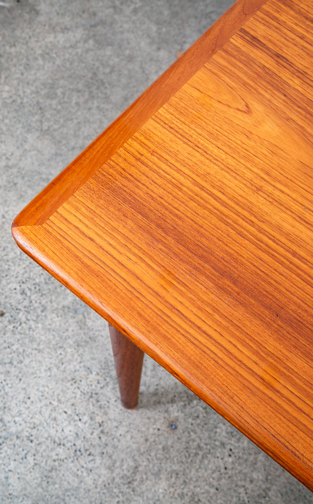 Mid Century Danish Modern Dining Table Teak Extension 2 Draw Leaf Denmark Mcm - Image 8