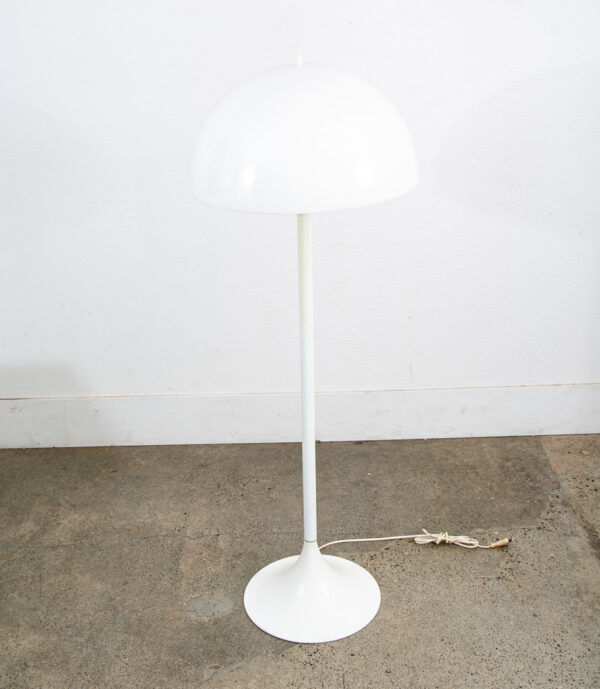 Mid century Modern Floor Lamp White Round Orb Vintage Knud Christensen Denmark - Image 6