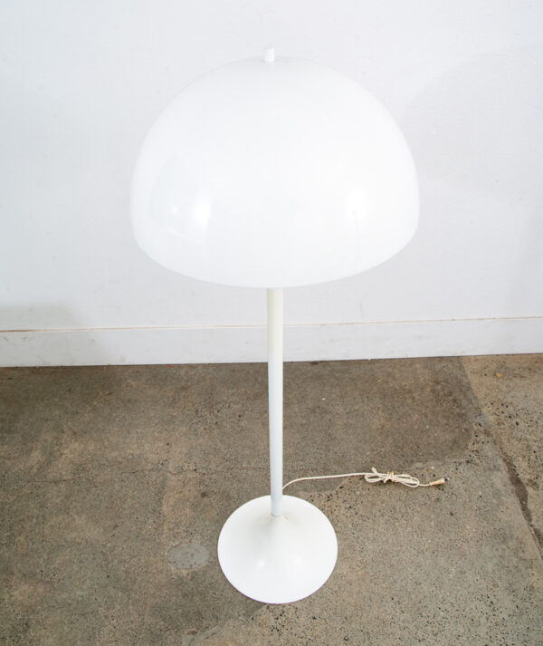 Mid century Modern Floor Lamp White Round Orb Vintage Knud Christensen Denmark - Image 2