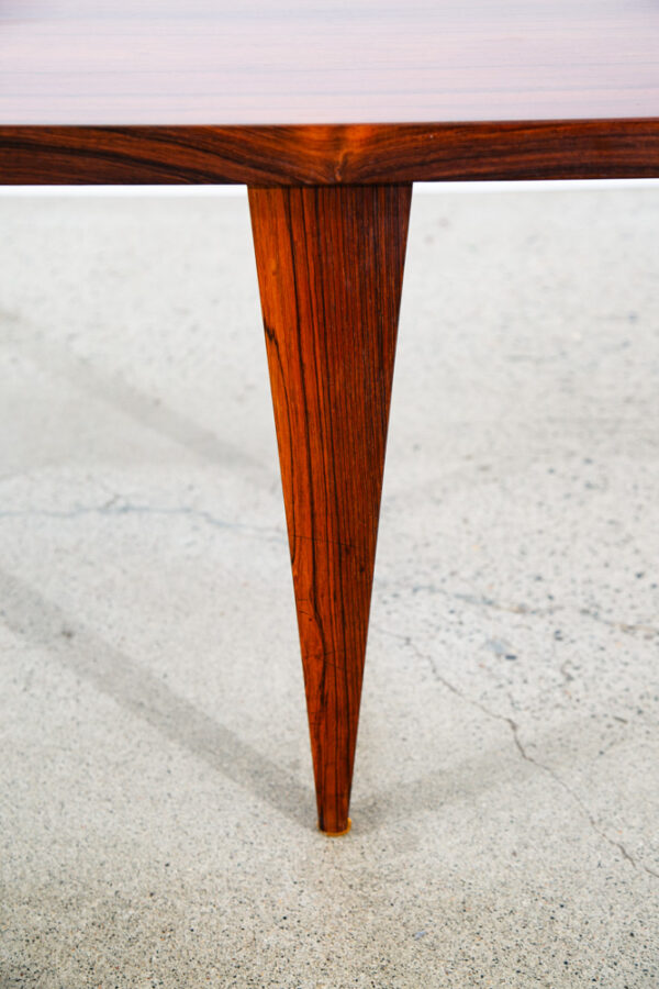 Mid Century Danish Modern Coffee Table Rosewood Mcm Vintage Denmark 60 in Mcm - Image 9