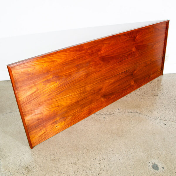 Mid Century Danish Modern Headboard Bed Frame Teak King Sz Rectangular Size Mcm - Image 8