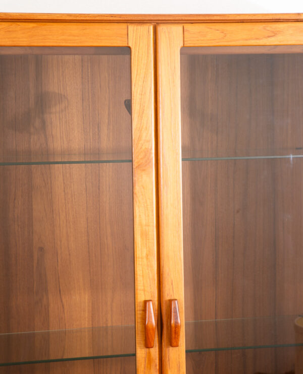 Mid Century Danish Modern Cabinet Uldum Mobler Hutch Credenza Display Teak Glass - Image 12