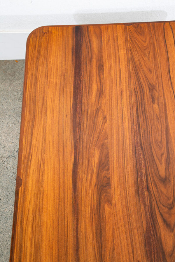 Mid Century Danish Modern Coffee Table Plinth Rosewood Rounded Rectangle Mobler - Image 11