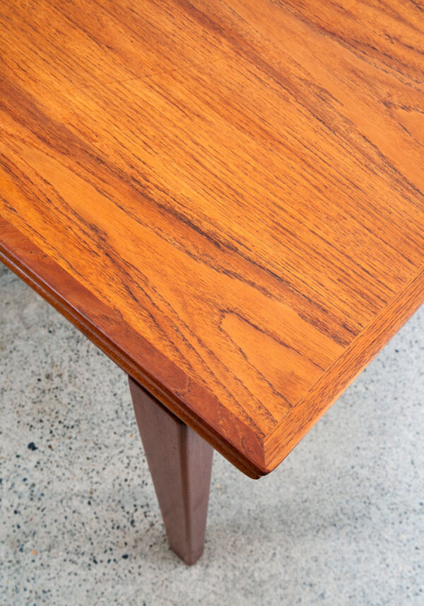 Mid Century Danish Modern Dining Table Teak Extension 2 Draw Leaf Denmark Mcm - Image 7