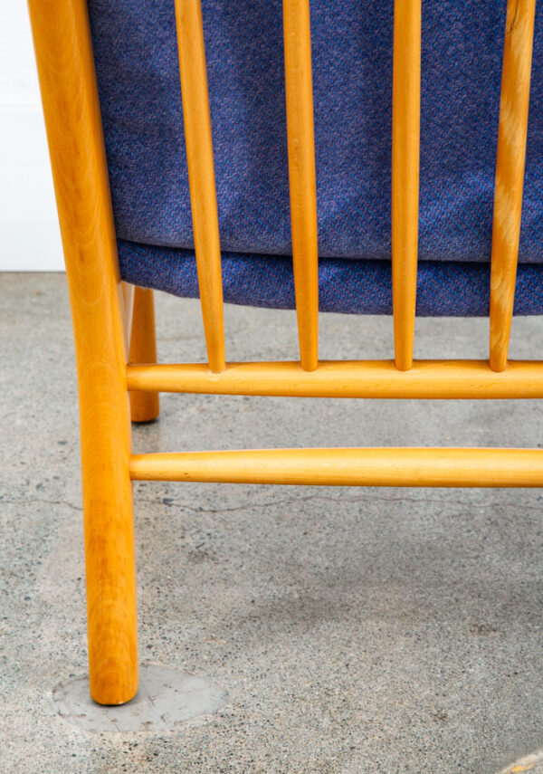 Mid Century Danish Modern Lounge chair Ole Erik Jorgensen Purple Fabric Wood Mcm - Image 9