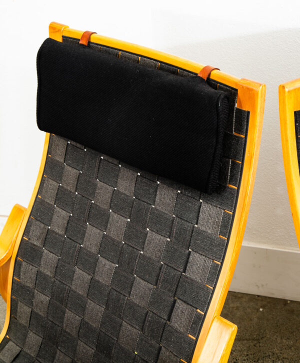 Mid Century Danish Modern Lounge Chair Set Armchair Black Finn Ostergaard Pair - Image 9