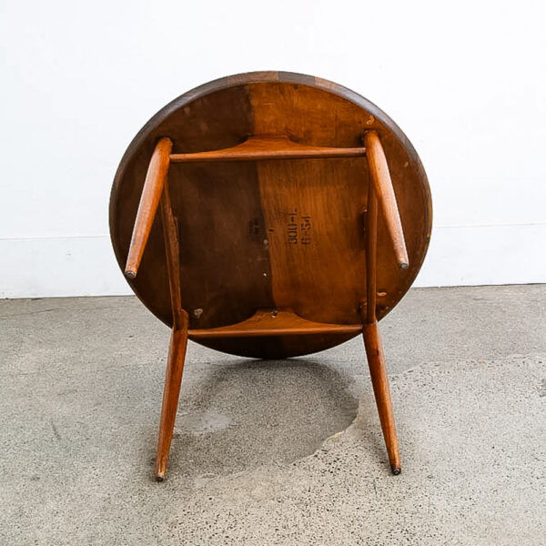 Mid Century Modern End Table Side Round Heritage Henredon Walnut Vintage Mcm - Image 7