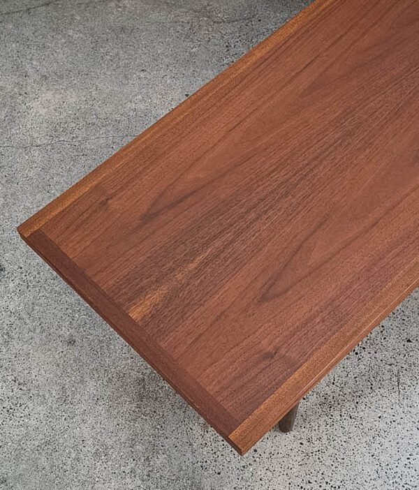 Mid Century Modern Coffee Table American Martinsville Walnut Surfboard Merton Gershun - Image 5