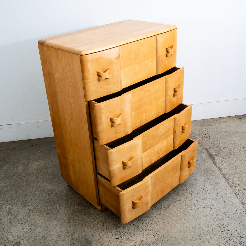 Mid Century Modern Highboy Dresser Maple 4 Drawer Heywood Wakefield Rio Vintage - Image 5
