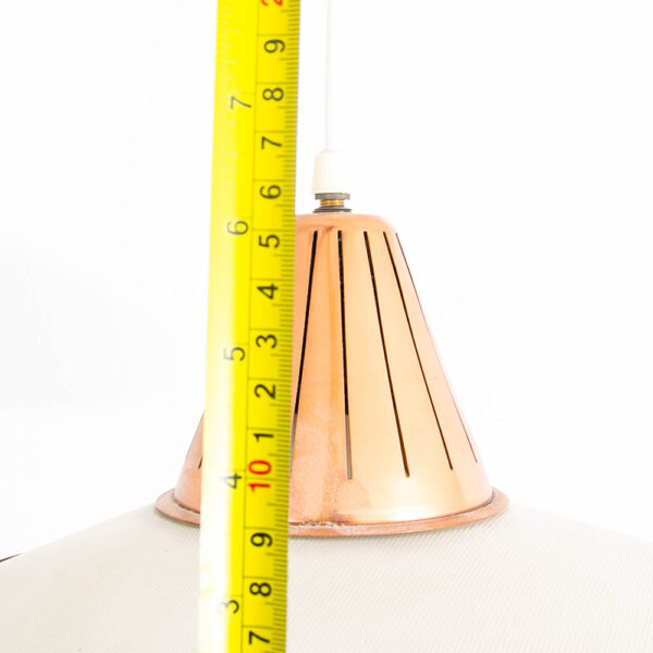 Mid Century Danish Modern Pendant Ceiling Lamp Light Copper Hanging Denmark Mcm - Image 11