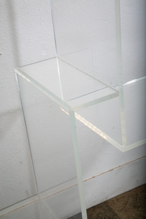 Mid Century Modern Lucite Acrylic Display Vintage Translucent Shelving 1970s Mcm - Image 7