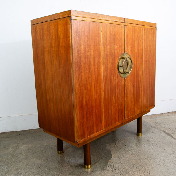 Mid Century Modern Credenza Audio Cabinet Vinyl Storage Teak Renzo Rutili Mcm - Image 2
