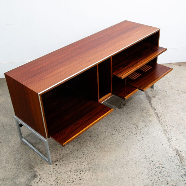 Mid Century Danish Modern Stereo Console Cabinet Rosewood Hifi Bang and Olufsen - Image 2