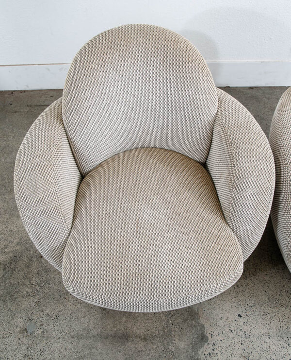 Modern Lounge Chairs Swivel Tan Larry Laslo Directional Vintage Mcm Contemporary - Image 9