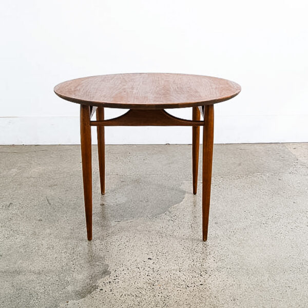 Mid Century Modern End Table Side Round Heritage Henredon Walnut Vintage Mcm - Image 12