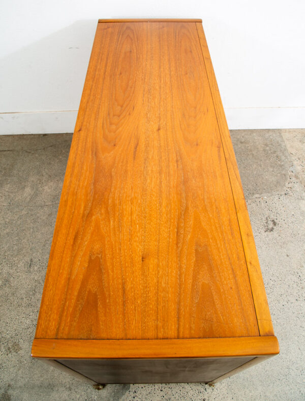 Mid Century Modern Credenza Dresser 8 Drawer Walnut Wood Danish Tung Si Vintage - Image 3