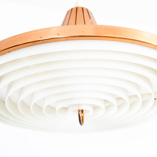 Mid Century Danish Modern Pendant Ceiling Lamp Light Copper Hanging Denmark Mcm - Image 3