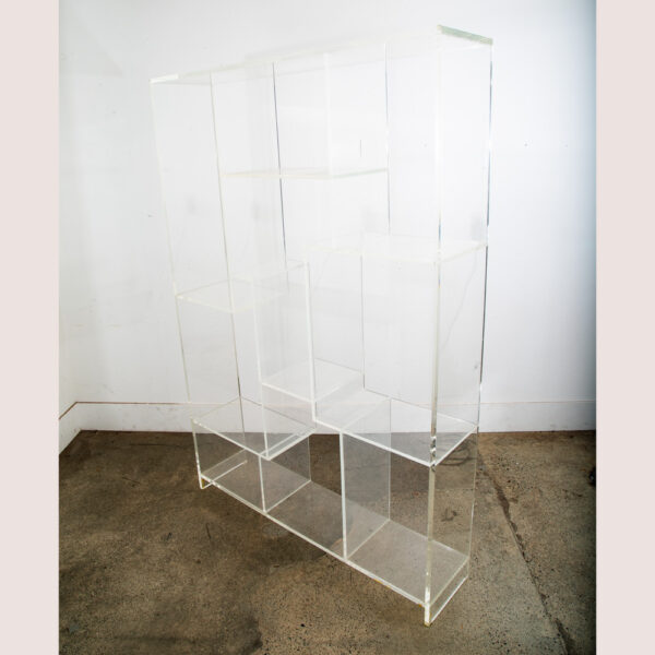Mid Century Modern Lucite Acrylic Display Vintage Translucent Shelving 1970s Mcm - Image 6